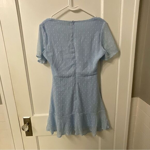 NWT Blue Wrap Asymmetrical Dress - Picture 4 of 4